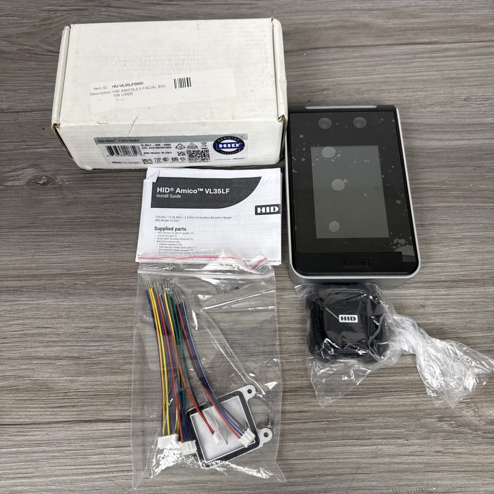 HID Amico Facial Reader VL35LF OS Black New Biometric Access Control 10K User